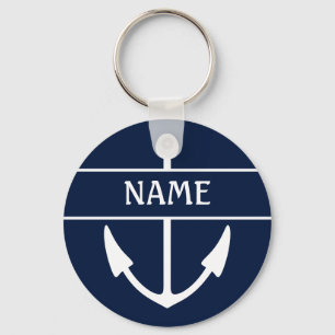 Boat Name Anchor Sleutelhanger