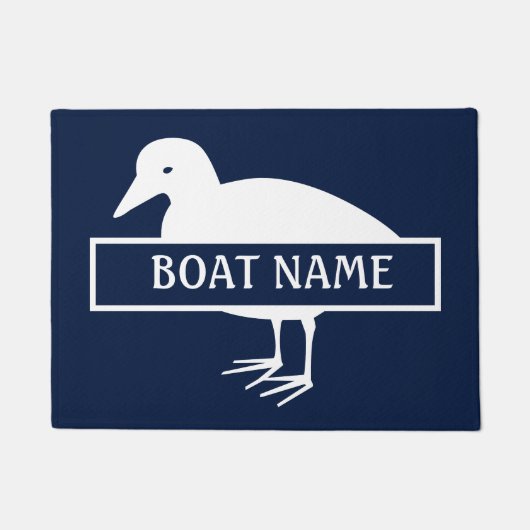 Boat Name Bird Dock Mat (Voorkant)