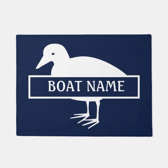 Boat Name Bird Dock Mat (Voorkant)