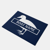 Boat Name Bird Dock Mat (Schuin)