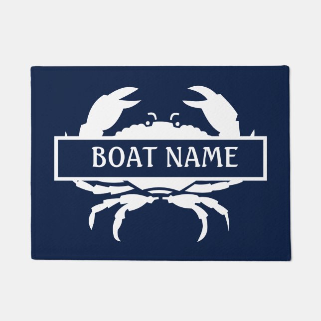 Boat Name Crab Dock Mat (Voorkant)