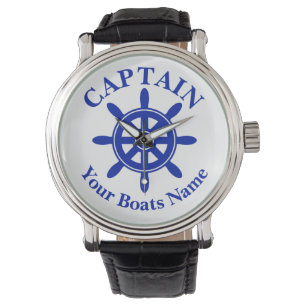 Boat name nautical ships wheel horloge