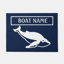 Boat Name Whale Dock Mat