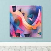 "Boat on Water" Hedendaagse Abstracte kunst Canvas Afdruk (Insitu (Houten vloer))