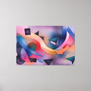 "Boat on Water" Hedendaagse Abstracte kunst Canvas Afdruk
