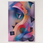 "Boat on Water" Hedendaagse Abstracte kunst Legpuzzel (Verticaal)