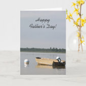 Boat op de dag van de vaders van het meer kaart (Gele Bloem)