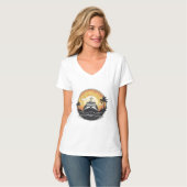  Boat op Sunset T-shirt (Voorkant volledig)