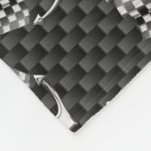 Boat Racing Nautical Checkered Carbon Fiber Style Fleece Deken (Hoek)