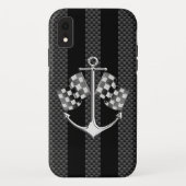 Boat Racing Nautical in koolstofstijl Case-Mate iPhone Case (Achterkant)