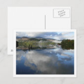 Boat Reflectie op Derwentwater Briefkaart (Voorkant / Achterkant)