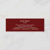 Boat Shape - White op Ruby Mini Visitekaartje (Achterkant)