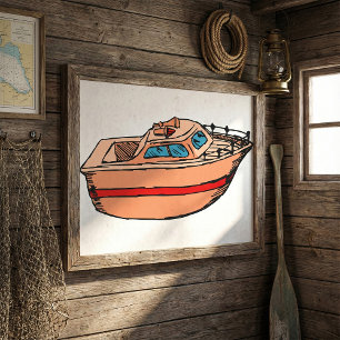 Boat Sketch Poster