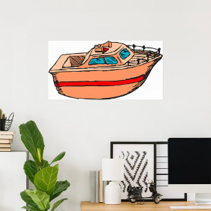 Boat Sketch Poster