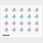 "Boat"-Sticker Ronde Sticker (Vel)