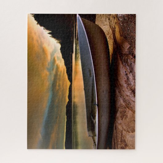 Boat Sunset Legpuzzel (Verticaal)