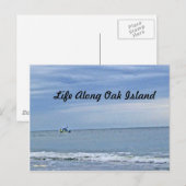 Boat uit op Zee Briefkaart (Voorkant / Achterkant)