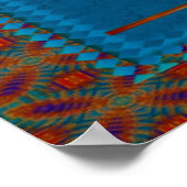 Boat van Reeds Egyptian Folk Art Poster (Hoek)