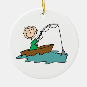 Boat Vissen Keramisch Ornament