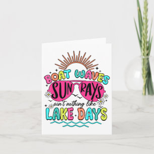 Boat Wave Sun Rays Verf Niets Zoals Lake Days Sum Kaart
