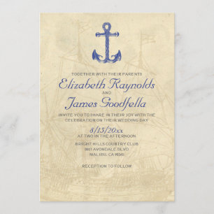 Boat Wedding Invitations Kaart