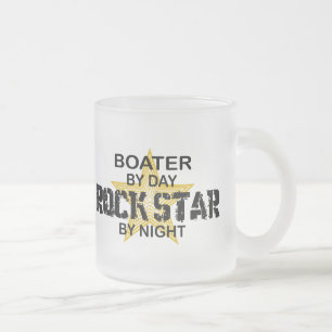 Boater Rock Star bij nacht Matglas Koffiemok