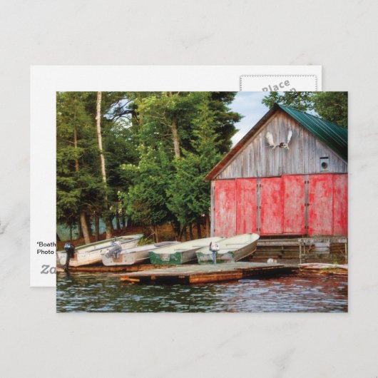 "Boathouse", Canada Buitenlandschapsfoto Briefkaart (Voorkant / Achterkant)