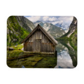 Boathouse in het Obersee-meer in Alpen in Duitslan Magneet (Horizontaal)