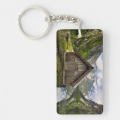 Boathouse in het Obersee-meer in Alpen in Duitslan Sleutelhanger (Voorkant)