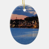 Boathouse Row schemk Keramisch Ornament (Achterkant)