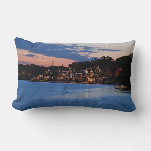 Boathouse Row schemk Kussen (Voorkant)