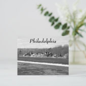 Boathouse Row winter b/w Briefkaart (Staand voorkant)