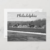 Boathouse Row winter b/w Briefkaart (Voorkant / Achterkant)