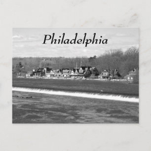 Boathouse Row winter b/w Briefkaart