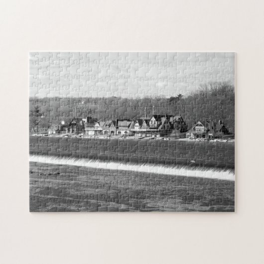 Boathouse Row winter b/w Legpuzzel (Horizontaal)