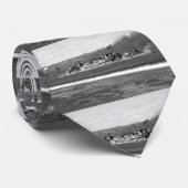 Boathouse Row winter b/w Stropdas (Opgerold)