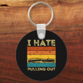 Boating Boat Owner Retro I Hate Pulling Out Pontoo Sleutelhanger (Voorkant)