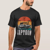 Boating Captoon Pontoon Tritoon Kapitein Pontoon B T-shirt (Voorkant)