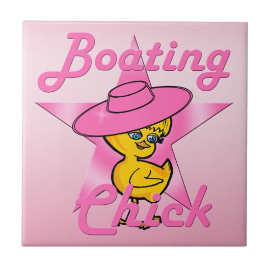 Boating Chick #8 Tegeltje (Voorkant)