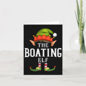 Boating Elf Groep Grappig Kerstfeest Pyjama Party Kaart (Voorkant)