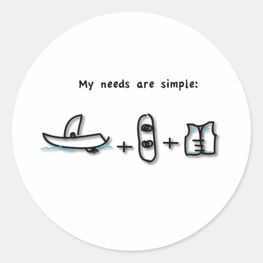 Boating is alles wat ik nodig heb ronde sticker (Voorkant)