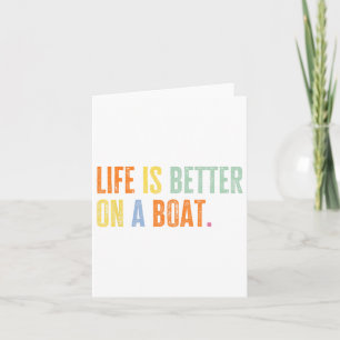Boating leven op een boot Grappige zeiler Ik hou v Kaart