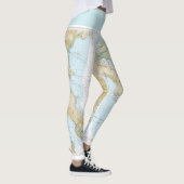 Boating Nautical Chart of San Francisco Bay Leggings (Rechts)