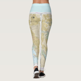 Boating Nautical Chart of San Francisco Bay Leggings