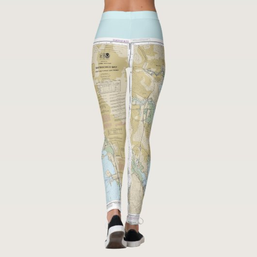 Boating Nautical Chart of San Francisco Bay Leggings (Achterkant)