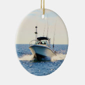 Boating op het meer keramisch ornament (Rechts)