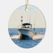 Boating op het meer keramisch ornament (Links)