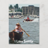 Boating op het meer van de Unie Briefkaart (Voorkant)