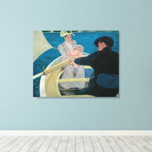 Boating Party van Mary Cassatt,  Fine Art Canvas Afdruk (Insitu (Houten vloer))