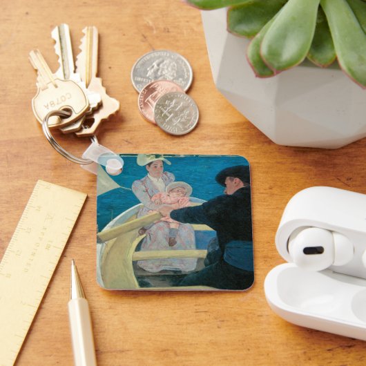 Boating Party van Mary Cassatt, Fine Art Sleutelhanger (Bureau)